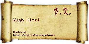 Vigh Kitti névjegykártya